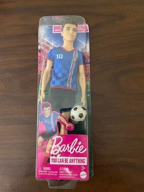 New barbie boy soccer player with soccer ball